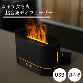 アロマディフューザー 卓上 焚き火 たきび おしゃれ モダン 卓上加湿器 USB 超音波式 アロマ インテリア かっこいい リラックス 照明 静音 ミスト 車中泊 アウトドア キャンプ 焚火 炎 オフィス 勉強部屋 家電 寝室 子供部屋 LED AXS-BD01 OTTD