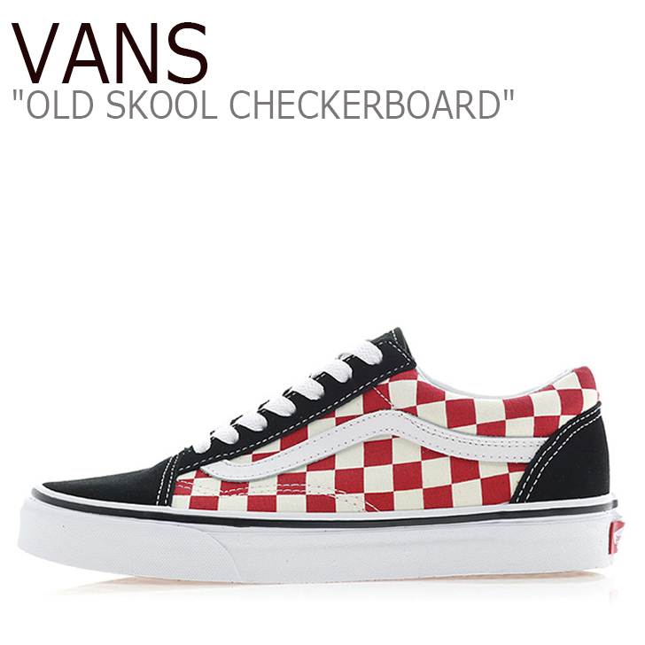 red checkered old skool vans