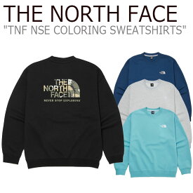 ノースフェイストレーナー THE NORTH FACE メンズ レディース TNF NSE COLORING SWEATSHIRTS ザノースフェイスヌプシ カラーリング スウェットシャツ BLACK ブラック BLUE ブルー OATMEAL オートミール エメラルド NM5MM02A/B/C/D ウェア
