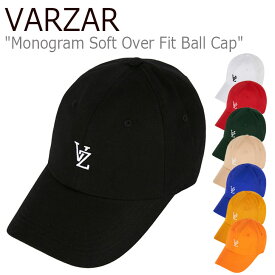 バザール キャップ VARZAR 正規販売店 Monogram Soft OverFit Ball Cap モノグラム ソフト オーバーフィット ボールキャップ グリーン ブラック レッド イエロー オレンジ ベージュ ブルー ホワイト varzar628/29/30/31/32/33/34/35 ACC