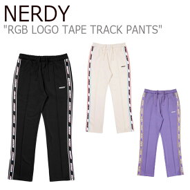 ノルディ ボトムス NERDY メンズ レディース RGB LOGO TAPE TRACK PANTS RGB ロゴ テープ トラック パンツ BLACK ブラック CREAM クリーム PURPLE パープル ノルディー ウェア