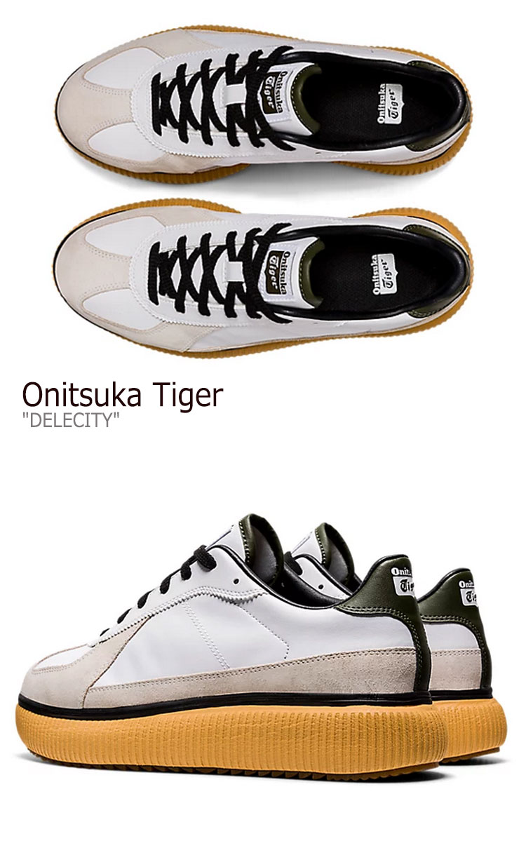 オニツカタイガー スニーカー Onitsuka Tiger メンズ レディース DELECITY デレシティー WHITE GREEN グリーン  1183A386-110 シューズ | a-Labs