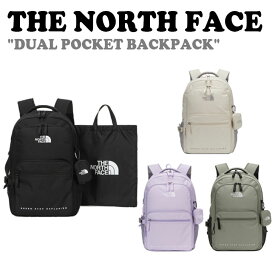 ノースフェイス 韓国 バックパック THE NORTH FACE レディース DUAL POCKET BACKPACK ポケット バックパック BLACK ブラック CREAM クリーム LILAC ライラック LIGHT KHAKI ライトカーキ NM2DN03J/K/L/M バッグ