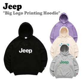 ジープ パーカー Jeep Big Logo Printing Hoodie ビッグ ロゴ プリンティング フーディー 全4色 JN5THU021BK/VI/MG/IV ウェア