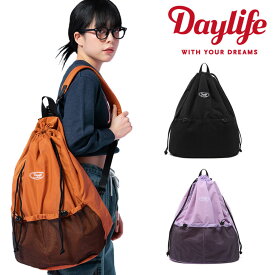 デイライフ リュック DAYLIFE 正規販売店 メンズ レディース DRAW STRING BACKPACK ドロー ストリング バックパック BLACK ブラック ORANGE オレンジ PURPLE パープル 5002088869/70/71 バッグ