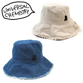 【BTS着用】ユニバーサル ケミストリー バケットハット UNIVERSAL CHEMISTRY 正規販売店 Side Thunder Vintage Over Bucket Hat サイド サンダー ビンテージ オーバー バケット ハット IVORY アイボリー DENIM デニム 6805730115 ACC