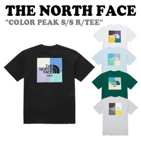 ノースフェイスTシャツ THE NORTH FACE メンズ レディース COLOR PEAK S/S R/TEE カラー ピーク ショートスリーブ ラウンドTシャツ BLACK WHITE ICE GRAY LIGHT BLUE DARK GREEN ダーク グリーン NT7UP11J/K/L/M/N 半袖 ウェア