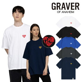 グレーバー 半袖Tシャツ GRAVER 正規販売店 Small Life Logo Heart Smile Short Sleeve Tee スモール ライフ ロゴ ハート スマイル ショート スリーブ Tシャツ BLACK WHITE COBALT BLUE CHARCOAL NAVY G(W)-TS(22)-7-BK/WE/CB/CL/NY ウェア