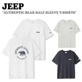 ジープ 半袖Tシャツ Jeep メンズ レディース AUTHENTIC BEAR HALF SLEEVE T-SHIRTS オーセンティック ベア ハーフスリーブ Tシャツ WHITE ホワイト MELANGE IVORY メランジ アイボリー DARK GREY ダーク グレー JO6TSU206 半袖 ウェア