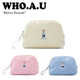 フーアーユー ポーチ WHO.A.U メンズ レディース Steve Pouch スティーブポーチ PINK ピンク IVORY アイボリー BLUE ブルー WHAWD1281A ACC