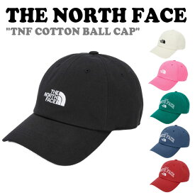 ノースフェイス キャップ THE NORTH FACE メンズ レディース TNF COTTON BALL CAP コットン ボールキャップ BLACK ブラック CREAM クリーム PINK ピンク GREEN グリーン GRAYISH BLUE グレイシー ブルー RED レッド NE3CQ00A/B/C/D/E/F ACC