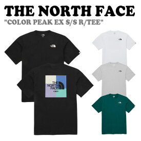 ノースフェイス 半袖Tシャツ THE NORTH FACE メンズ レディース COLOR PEAK EX S/S R/TEE カラー ピーク ex 半袖 Tシャツ BLACK ブラック WHITE ホワイト ICE GRAY アイスグレー DARK GREEN ダークグリーン NT7UQ12J/K/L/M ウェア