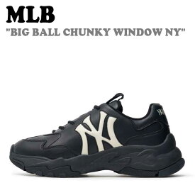 エムエルビー スニーカー MLB メンズ レディース BIG BALL CHUNKY WINDOW NY ビッグ ボール チャンキー ウィンドウ NewYork Yankees BLACK ブラック 3ASHBCW3N-50BKS シューズ