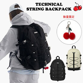 【国内配送/正規販売店】キルシーポケット リュック KIRSH POCKET 正規販売店 TECHNICAL STRING BACKPACK テクニカル ストリング バックパック BLACK ブラック IVORY アイボリー KPRRBBP706M バッグ