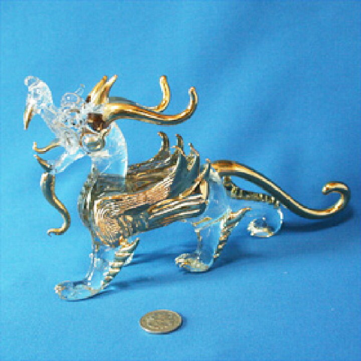 楽天市場】ドラゴン置物ガラス細工（龍）アジアン雑貨販売BCDSHOP送料 