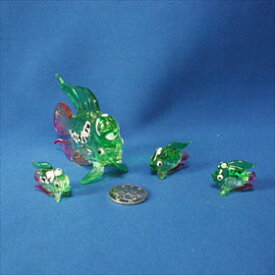 熱帯魚置物（ファミリーセット）ガラス細工置物アジアン雑貨販売