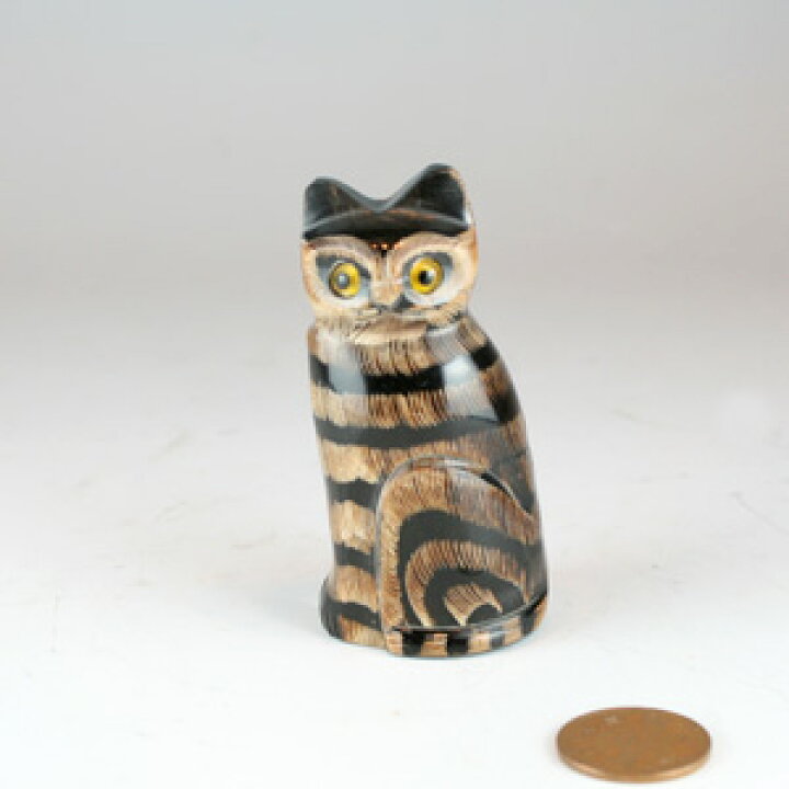 楽天市場】彫刻置物(水牛の角）猫の置物アジアン雑貨販売BCD SHOP 