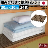 ＼エントリーで全品P5倍！／日本製 ジョイントパレット ミニ 30×30cm 24枚 連結 プラスチック すのこ プ…