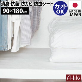 ＼今だけエントリーで全品ポイント10倍／防虫 押入れシート 90cm×180cm 日本製 消臭 抗菌 防カビ ホワイト クローゼット 防虫シート 納戸 衣装ケース シート ズレにくい 収納シート 引き出しシート 押入れ おしゃれ シンプル