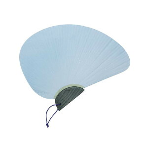 団扇 砂子ぼかし千鳥型杉柄 水 TB42-4【送料無料】