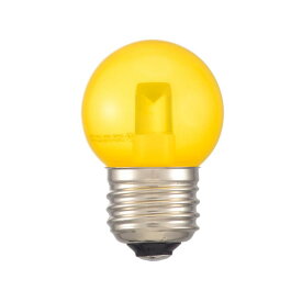 OHM LEDミニボール球装飾用 G40/E26/1.4W/60lm/クリア黄色 LDG1Y-H 13C【送料無料】