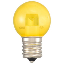 OHM LEDミニボール球装飾用 G30/E17/1.2W/52lm/クリア黄色 LDG1Y-H-E17 14C【送料無料】