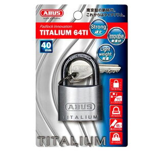 ABUS(�A�o�X)�@TITALIUM�싞�� 40mm 3�{�L�[ BP64TI40KD 00721289�y���������z ���[���֑Ή����i