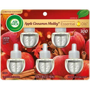 �������� �������̖F���� �����p AIR WICK Essential Oils �G�A�E�B�b�N �G�b�Z���V�����I�C�� �l�ߑւ��p5�Z�b�g �v���O�C�� �A�����J �F���� ���� �A�b�v���V�i���� Apple Cinamon