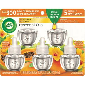 �������� �������̖F���� �����p AIR WICK Essential Oils HAWAII �n���C �p�p�C�A �n�C�r�X�J�X �G�A�[�E�B�b�N �n���C�̍��� �G�b�Z���V�����I�C�� �l�ߑւ��p5�Z�b�g �v���O�C�� �A�����J �F��
