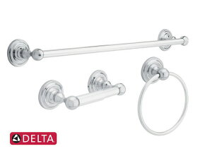 送料無料 ハンガー おしゃれハンガー タオルハンガー タオル掛け タオルリング リングハンガー トイレットペーパーホルダー バスキット DELTA デルタ クローム アメリカ シルバー デルタ社
