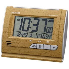 リズム時計 RHYTHM 目覚まし時計 デジタル 温湿度 フィットウェーブD165 (8RZ165SR07) 特価