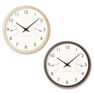 Lemnos レムノス 掛け時計 アナログ 温度計 湿度計 カンパーニュ エール (PC17-05)