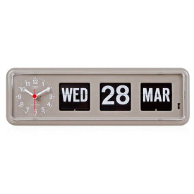 TWEMCO トゥエンコ 掛け時計 パタパタ時計 カレンダー表示 ロータリークロック 掛置兼用　(OP-BQ-38)