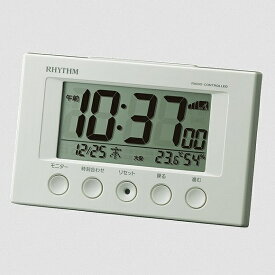 リズム時計 RHYTHM 置き時計 電波デジタルめざまし時計 電子音アラーム シンプル フィットウェーブスマート