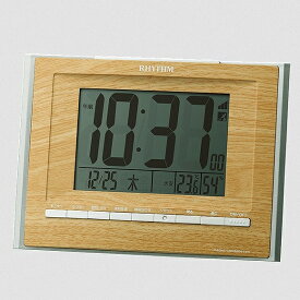 リズム時計 RHYTHM 掛け時計 掛置兼用 電子音アラーム（4段階） 電波めざまし時計 フィットウェーブD172