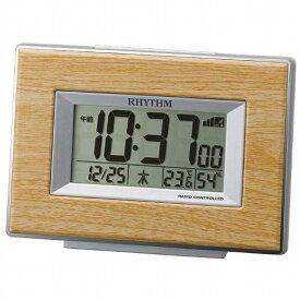 リズム時計 RHYTHM 置き時計 電波デジタルクロック 木目柄デザイン フィットウェーブD174