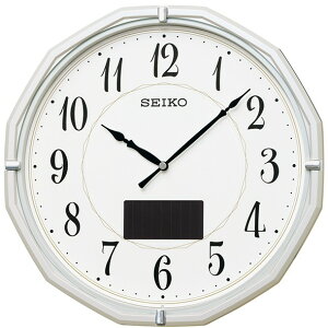 セイコー(SEIKO) 掛け時計 ソーラー アナログ 電波時計 ハイブリッド SF244W
