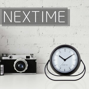 ネクスタイム NEXTIME 目覚まし時計 目覚し アラーム 置き時計 アナログ 時計 スイープ 音がしない 静音タイプ スチール Bubble Alarm Clock ブラック (NT-5245ZW)