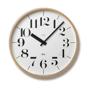 Lemnos レムノス 掛け時計 木製 天然 木 ナチュラル 大型 渡辺力 リキクロック シンプル 見やすい 人気 リビング 日本製 RIKI CLOCK WR-0401L