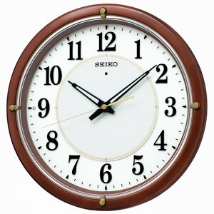 セイコー(SEIKO) 掛け時計 電波時計 木枠 ライト スイープ 音がしない 静音タイプ おやすみ秒針 KX240B