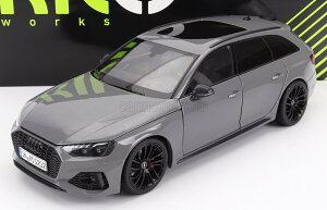 ~jJ[ 1/18 AEfB A4 RS4 NZG 1/18 AUDI A4 RS4 AVANT SW STATION WAGON 2021 NARDO GREY VAKW-0401