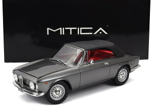 ~jJ[ 1/18 At@I WA 1600 MITICA 1/18 ALFA ROMEO GIULIA 1600 GTC CABRIOLET CLOSED 1964 INTERIOR RED GRIGIO MET - GREY MITICA100085