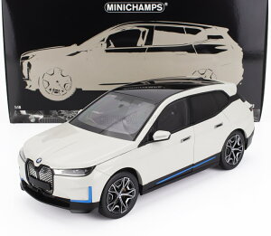 �~�j�J�[ 1/18 BMW iX�V���[�Y SUV �~�j�`�����v�X MINICHAMPS 1/18 BMW iX-SERIES SUV 2023 WHITE MET 110023102