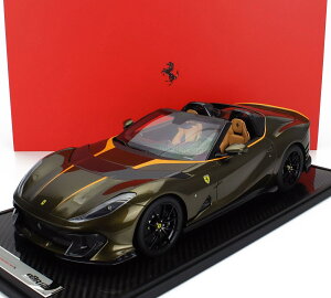 �~�j�J�[ 1/12 �t�F���[�� 812 BBR-MODELS 1/12 FERRARI 812 COMPETIZIONE A SPIDER 2022 VERDE VOLTERRA - GREEN MET YELLOW BBR1216N
