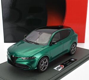 ~jJ[ 1/18 At@I gi[ BBR-MODELS 1/18 ALFA ROMEO TONALE TRIBUTO BLACK ROOF 2023 VERDE MONTREAL - GREEN MET BBRC1858B-VET