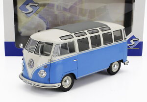 �~�j�J�[ 1/18 �t�H���N�X���[�Q�� T1 �~�j�o�� SOLIDO 1/18 VOLKSWAGEN T1 SAMBA MINIBUS 1962 LIGHT BLUE WHITE 1813401