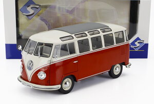 �~�j�J�[ 1/18 �t�H���N�X���[�Q�� T1 �~�j�o�� SOLIDO 1/18 VOLKSWAGEN T1 SAMBA MINIBUS 1962 RED WHITE 1813402