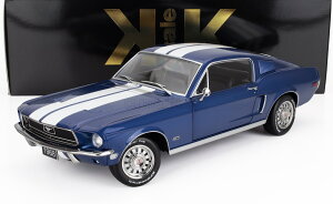 ~jJ[ A 1/12 }X^O X^O KK-SCALE 1/12 FORD USA MUSTANG GT FASTBACK COUPE 1968 BLUE WHITE KKDC120224