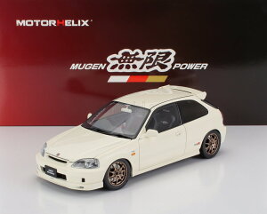~jJ[ 1/18 z_ VrbN MOTORHELIX 1/18 HONDA CIVIC EK9 TYPE R MUGEN WITH ENGINE AND ACCESSORIES 1999 WHITE M85025