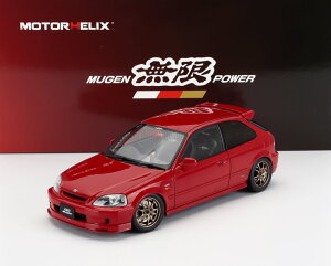~jJ[ 1/18 z_ VrbN MOTORHELIX 1/18 HONDA CIVIC EK9 TYPE R MUGEN WITH ENGINE AND ACCESSORIES 1999 RED M85026